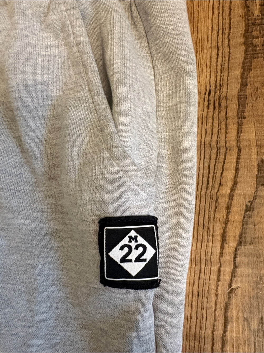 Light Gray 22 Patch Men’s Jogger Sweatpants - Picture 2 of 4